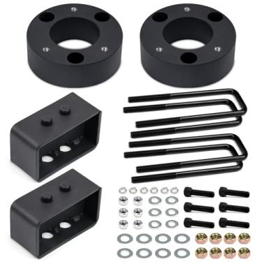 Imagem de MXSAG Novo Kit De Elevação Nivelamento Dianteiro + Traseiro 3" Compatível Com Ford F-150 2Wd/4Wd 04-20, Espaçador Suporte Alumínio, Nível Suspensão, Blocos Choque Aço 3 Pol. Parafusos Em U, Conjunto