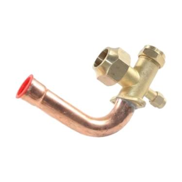 Imagem de IEUDNS Válvula de parada de ar condicionado, parada de alta e baixa pressão, manutenção robusta, fácil instalação, válvula de serviço de cobre de 90 graus, 19mm