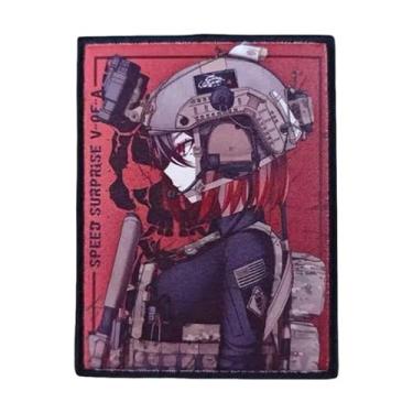 Imagem de Emblema de moral tático bimensional da Patches para meninas armband anime menina impressa mochila adesivo para artesanato faça você mesmo chapéus roupas mochilas