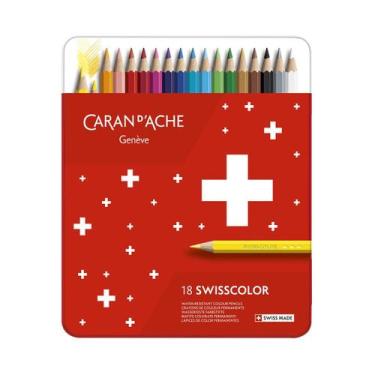 Imagem de Lápis de Cor Caran d'Ache Swisscolor com 18 Cores - 1284718 - CARANDAC