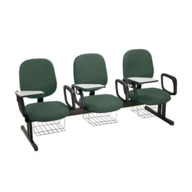 Imagem de Cadeira Em Longarina Para Escolas Linha Uno Verde - DESIGN OFFICE MÓVE