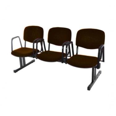 Imagem de Cadeira Em Longarina Para Auditórios Linha Hotel Marrom - DESIGN OFFIC