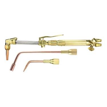 Imagem de Tocha de oxicombustível resistente compatível com Harris com válvulas de retenção + ponta de corte + ponta de soldagem + ponta de aquecimento (acetileno)