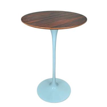 Imagem de Mesa Saarinen Bistrô Pau Ferro 70cm - Base Branca - mgsaarinen
