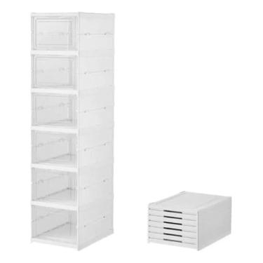 Imagem de Sapateira Vertical Empilhável Caixa Sapato Tênis 6 Andares