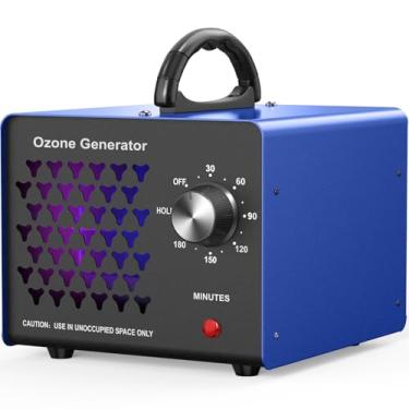 Imagem de NAMOWELL Gerador De Ozônio 70000Mg, Máquina Alta Capacidade Para Remoção Odores Até 560 M², Eliminador, Ozonizador Ionizador Fumaça, Carro, Porão E Quarto Animais Estimação, Azul