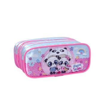 Imagem de Estojo escolar Triplo Panda Baby Estojos Kids
