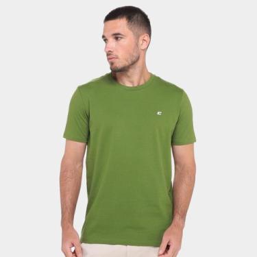 Imagem de Camiseta Colcci Casual Masculina, Verde militar, GG