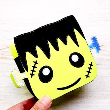 Imagem de KSCRAFT Julho, dia das bruxas, moldes de corte de metal, estênceis para scrapbooking faça você mesmo, cartão de papel em relevo decorativo (mini álbum Frankenstein)