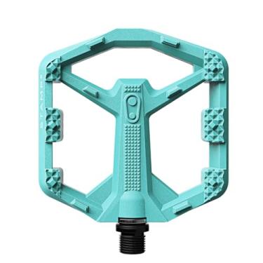 Imagem de Crankbrothers Stamp 0 Pedais planos para bicicletas MTB e BMX, corpo composto leve, aderência aprimorada com 12 pinos, turquesa, pequeno