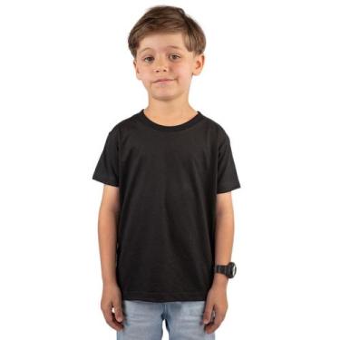Imagem de Camiseta basica lisa infantil preta - USMARK, 8, Preto