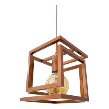 Imagem de Luminaria Pendente Infinity 3d Para Bancada Alumínio - Cobre - 110V/220V (Bivolt)