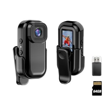 Imagem de Aimery Câmera Corporal Fhd 1080P Com Gravação De Áudio E Vídeo, Ação Para Polegar, Magnética Vestível Clipe 360°, Viva-Voz 150 Minutos, Viagem, Ciclismo Passeios Animais Estimação