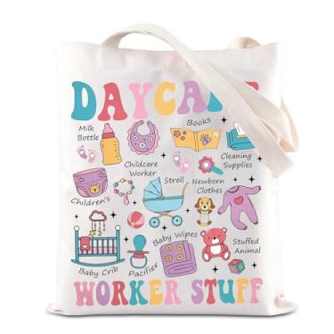 Imagem de TGBJE DaycareE Worker Tote Bag Baby Care Bolsa de ombro Daycare Children Grocery Bag Love Baby Tote Bag, Bolsa para creche