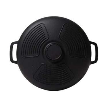 Imagem de Tampa De Panela Em Silicone Aliança Preta Pequena 19cm