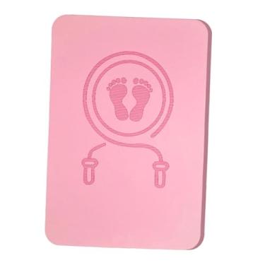 Imagem de UGPLM Tapete de corda de pular, manta de treino, isolamento acústico, dupla face, antiderrapante, para pular, ioga, absorção de choque, almofada de corda de, Rosa