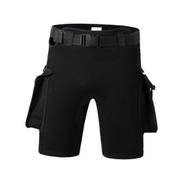 Imagem de kowaku Calções de Mergulho Equipamento de Banho Cinto Ajustável Acessórios Calças Calças Submersíveis para Esportes Aquáticos Mergulho, XXL