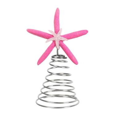 Imagem de rockible Enfeite de estrela de Natal para decoração de árvore de Natal, decoração de janela para casa, centro de mesa para festas, projetos faça você mesmo, Rosa