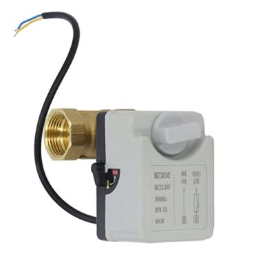 Imagem de DN25 Válvula de esfera elétrica de latão bidirecional com função normalmente fechada, rosca de tubo de 2,5 cm, DC12-24V, proteção IP54, fácil instalação de 2 fios