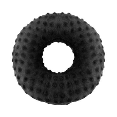 Imagem de YWJLQH Travesseiro para piercing de orelha para quem dorme de lado, fácil de limpar, versátil, macio, redondo, confortável, protetor auricular de esponja PP, Preto