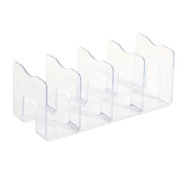 Imagem de Organizador de mesa acrílico Moderno minimalista Transparente Desktop Bookshelf Holder para Office Home Display Prateleira resistente Arganizador de economia de espaço acrílico