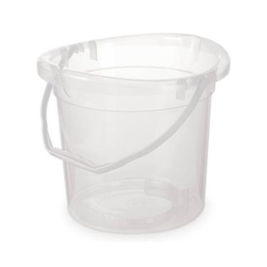 Imagem de Balde Plástico Graduado Com Alças 11 Litros - Plasvale Transparente