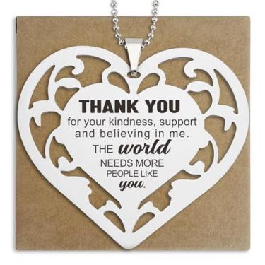 Imagem de Presente de agradecimento para mulheres, professora, mentora, voluntária, colega de trabalho, o mundo precisa de mais pessoas como você, pingentes decorativos de coração, presentes de agradecimento