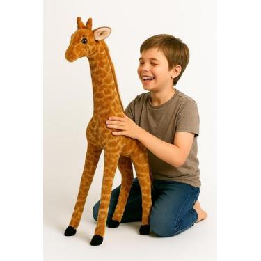 Imagem de Girafa de Pelúcia Gigante Realista Decoração de Quarto e Festas Safari