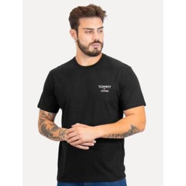 Imagem de Camiseta Tommy Jeans Masculina Regular Corp Chest Preta-Masculino