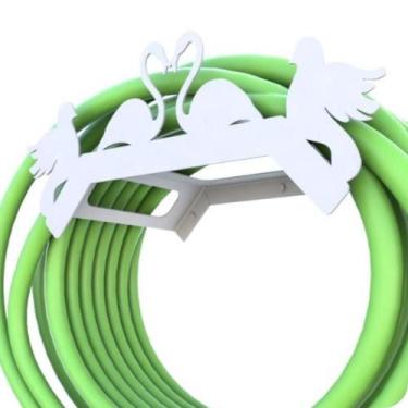 Imagem de Suporte Enrolador De Mangueira De Jardim Passaro Branco - MetalCromo