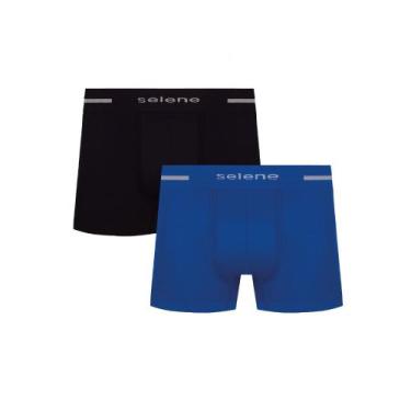 Imagem de Kit 4 Cuecas Boxer Box Selene Em Microfibra Sem Costura Masculina , Pr