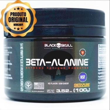 Imagem de Beta Alanina 100% Pura Black Skull 100g Original Aminoácido de Resistê