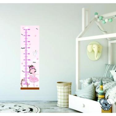 Imagem de Adesivo Régua de Crescimento Bailarina Aquarela - Colakoala Adesivos