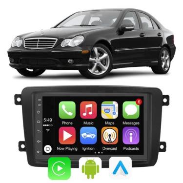 Imagem de Kit Multimidia Android-Auto/Carplay Classe C 2001 2002 2003 2004 7" Vo