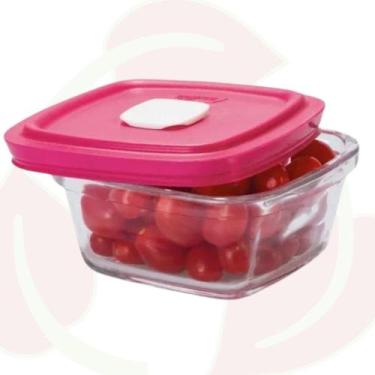 Imagem de Kit com 5 Potes de Vidro Quadrado c/ Tampa 300ML Marinex - NADIR FIGUE