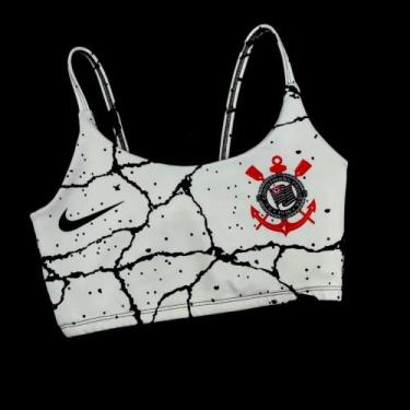Imagem de Top Fitness Academia Cores Confortável Alça Fina Times Brasil - Estilo