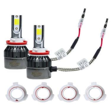 Imagem de Par Lampada Super led Dual Color 4x1 ( H11 / H8 / HB3 / HB4 ) - Tiger 