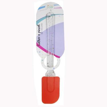 Imagem de Espatula Pao Duro Silicone Color Acrilico Gliter 23X3,8Cm - Fu Xing