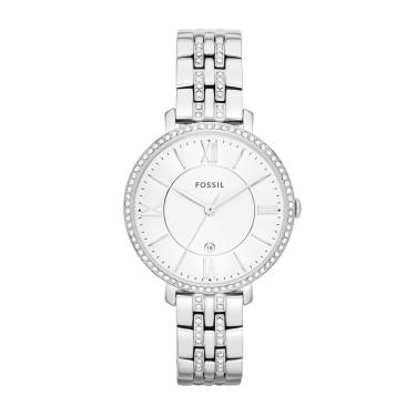 Imagem de Fossil Relógio feminino Jacqueline de quartzo e aço inoxidável, Glitter prateado, Standard, Jacqueline - ES3545