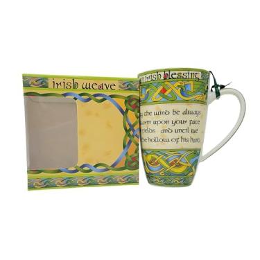 Imagem de Royal Tara Caneca Irish Blessing Bone China Cup Irish Weave Box, capacidade 400 ml/16 fl oz (1 caneca de bênção embalada)