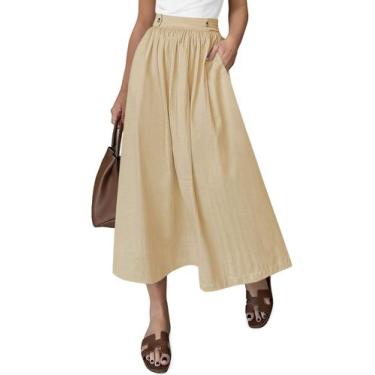 Imagem de Saia CFLONGE 2025, boêmia, longa, fluida, cintura alta, linha A