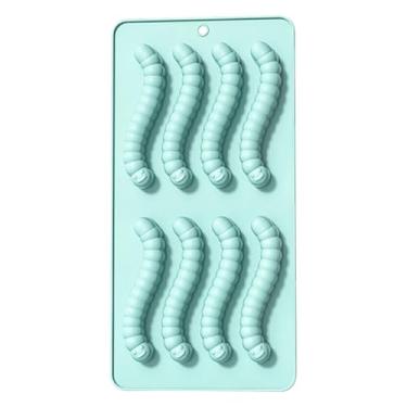 Imagem de Rrlihjgu Formas para Doces | Formas de Silicone em Formato de Minhoca para Fondant,Ferramentas de Confeitaria Antiaderentes para Natal Halloween Aniversário Cozinha Caseira Sobremesas Gelatina