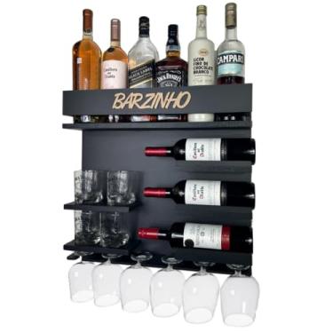 Imagem de Adega De Vinho Executiva com Bar E Porta Taças - Barzinho Pr