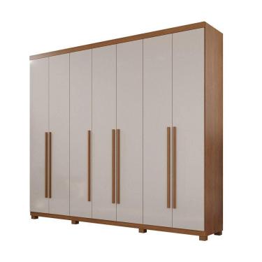 Imagem de Guarda-roupa Casal 7 Portas Istambul Cinamomo Off White