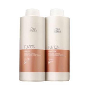 Imagem de Kit Shampoo e Condicionador Wella Fusion 1L