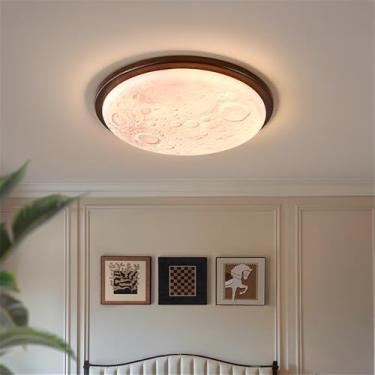 Imagem de Nórdico Moderno Quarto Lâmpada De Teto LED Moda Simplicidade Arte Sala De Estar Estudo De Restaurante Quarto Infantil Corredor Varanda Luz (3828C D53CM)