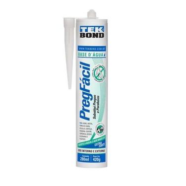 Imagem de Adesivo Preg Fácil Base D'água 280ml - Fixação De Molduras, Painéis, Rodapés - Tekbond