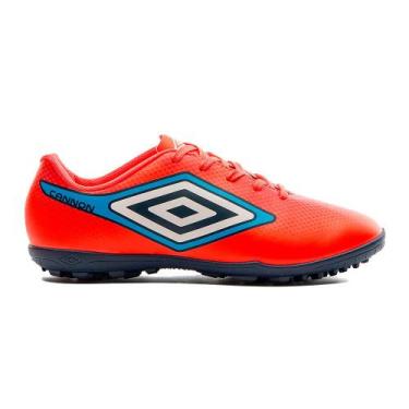 Imagem de Chuteira Umbro Cannon Society Coral/Vermelha, 42
