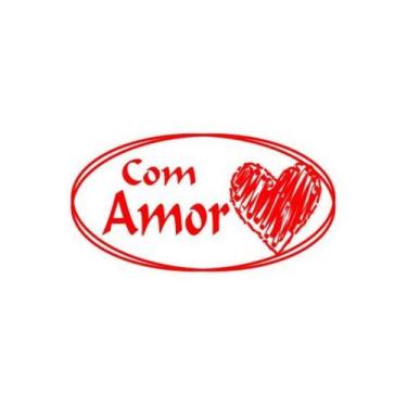 Imagem de Etiqueta Adesiva Com Amor com 100 un. Rizzo - Hiper Embalagens