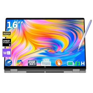 Imagem de HP 2025 Envy OmniBook X Flip 2 em 1 Laptop 40.6 cm FHD+ Touch, Copilot+ PC, AMD Ryzen AI 5 340, 16GB RAM, SSD de 1TB, AMD Radeon 840M, bateria 21H, Win 11 Pro, com caneta Stylus